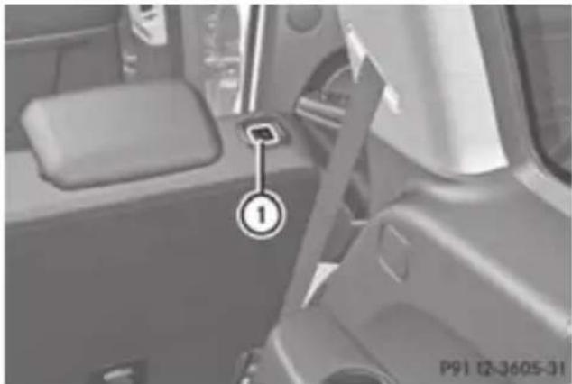 Mercedes-Benz GL (2012) - Folding down the seats - 1