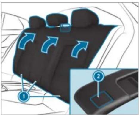 Mercedes-Benz AMG GT (2020) - Folding back the rear seat backrest - 2