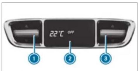 Mercedes-Benz AMG GT (2020) - Rear operating unit in vehicles with THERMOTRONIC air conditioning control panel - 1
