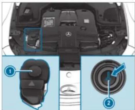 Mercedes-Benz AMG GT (2020) - Checking the coolant level - 1