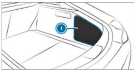 Mercedes-Benz AMG GT (2020) - Opening and closing the fuse box in the load compartment - 1