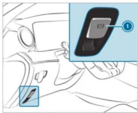 Mercedes-Benz AMG GT (2020) - Applying/releasing the electric parking of brake manually - 1