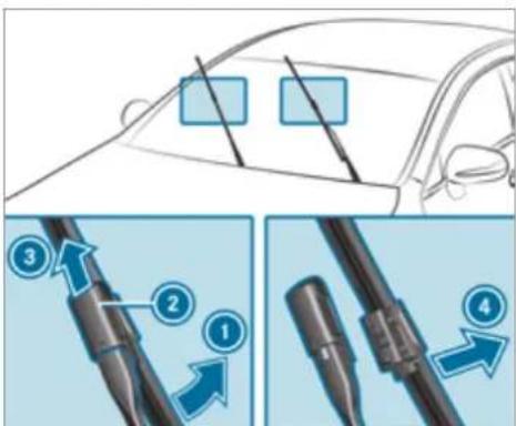 Mercedes-Benz AMG GT (2020) - Removing the wiper blades - 1