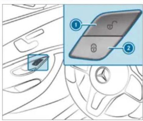 Mercedes-Benz AMG GT (2020) - Centrally locking and unlocking the vehicle from the inside - 1