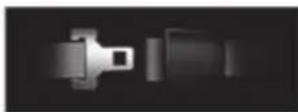 Mercedes-Benz AMG GT (2020) - Function of the rear seat belt status display - 1