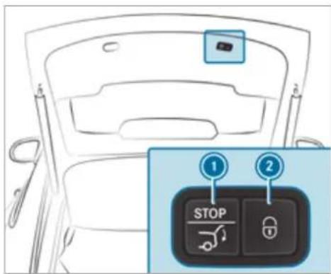 Mercedes-Benz AMG GT (2020) - ⚠ WARNING Risk of becoming trapped during automatic closing of the tailgate - 2