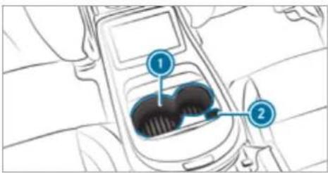 Mercedes-Benz AMG GT (2020) - Switching the cooling or heating function for the temperature-controlled cup holder on or off - 1