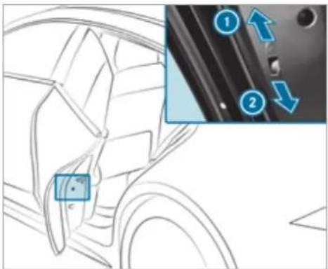 Mercedes-Benz AMG GT (2020) - Activating or deactivating the child safety lock for the rear doors - 4