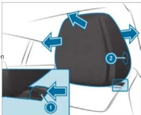 Mercedes-Benz AMG GT (2020) - Adjusting the front seat head restraints mechanically - 4