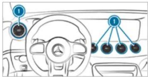 Mercedes-Benz AMG GT (2020) - Adjusting the front air vents - 2