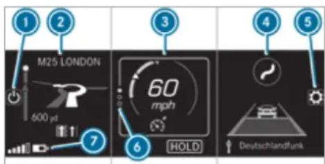 Mercedes-Benz AMG GT (2020) - Selecting what the head-up display shows - 1