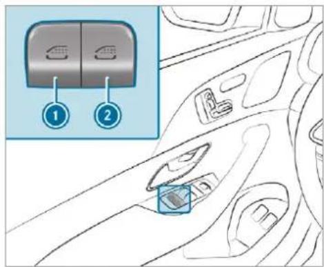 Mercedes-Benz GLS (2019) - Extending or retracting the roller sunblinds on the rear side windows - 3