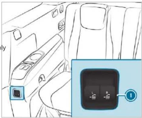 Mercedes-Benz GLS (2019) - Folding the seat backrest on the third row of seats forwards - 1