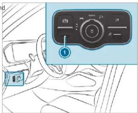 Mercedes-Benz GLS (2019) - Applying/releasing the electric parking brake manually - 1