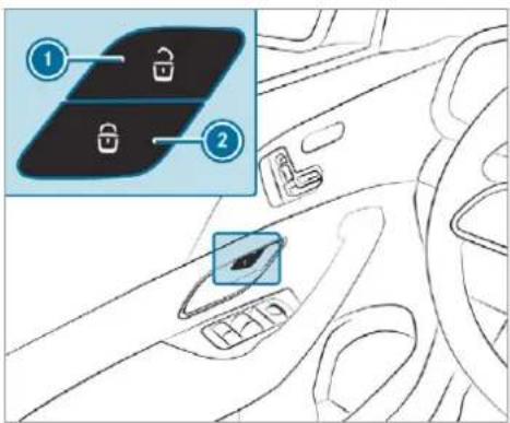 Mercedes-Benz GLS (2019) - Activating/deactivating the automatic locking feature - 1