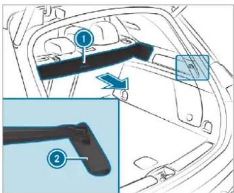 Mercedes-Benz GLS (2019) - Notes on the load compartment cover - 2