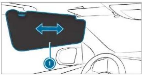 Mercedes-Benz GLS (2019) - Operating the sun visors - 2