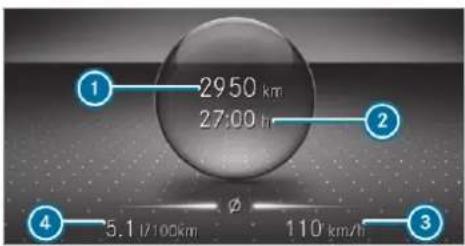 Mercedes-Benz GLS (2019) - Calling up displays on the Trip menu - 3