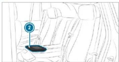 Mercedes-Benz GLS (2019) - Using the stowage compartment and MBUX rear tablet in the rear armrest - 2