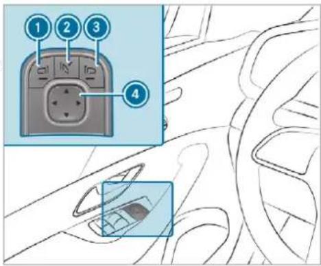 Mercedes-Benz GLS (2019) - Operating the outside mirrors - 2