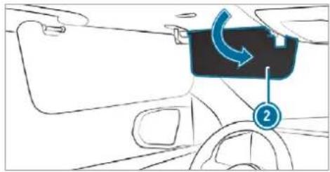 Mercedes-Benz GLS (2019) - Operating the sun visors - 3