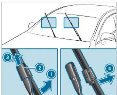 Mercedes-Benz GLS (2019) - Removing the wiper blades - 1