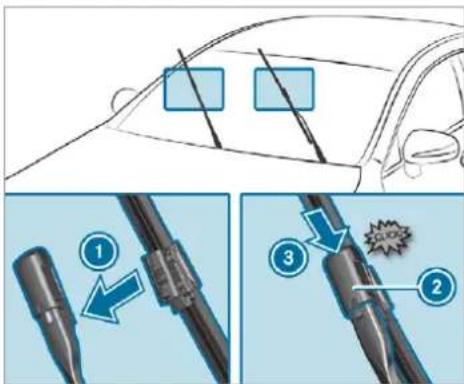 Mercedes-Benz GLS (2019) - Fitting the wiper blades - 1