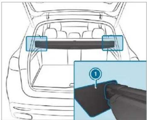 Mercedes-Benz GLS (2019) - Stowing the load compartment cover - 2