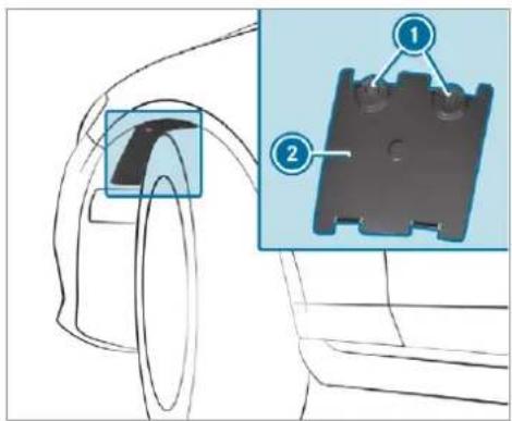 Mercedes-Benz GLS (2019) - Fitting/removing the cover in the front wheel arch Requirements - 1