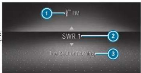 Mercedes-Benz GLS (2019) - Selecting radio stations using the on-board computer - 1