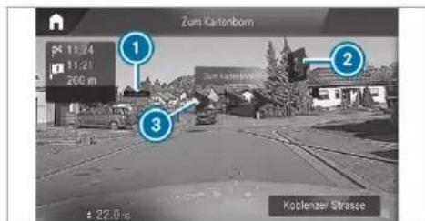 Mercedes-Benz GLS (2019) - Overview of route guidance with augmented reality - 2