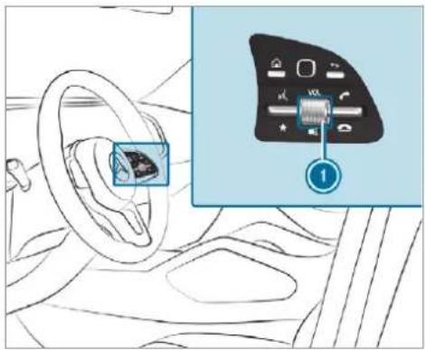 Mercedes-Benz GLS (2019) - Adjusting the volume - 1
