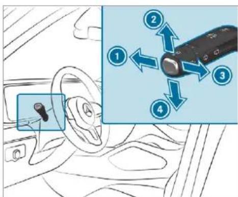 Mercedes-Benz GLS (2019) - Operating the combination switch for the lights - 1