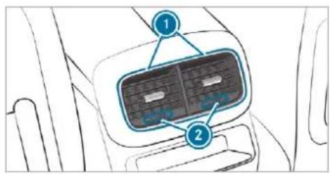 Mercedes-Benz GLS (2019) - Adjusting the front air vents - 3