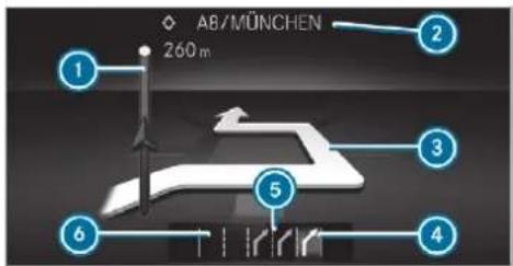 Mercedes-Benz GLS (2019) - Calling up navigation instructions on the onboard computer - 2