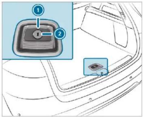 Mercedes-Benz GLS (2019) - Locking and unlocking the load compartment floor - 1