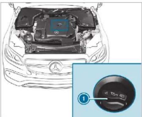 Mercedes-Benz GLS (2019) - Topping up engine oil - 1