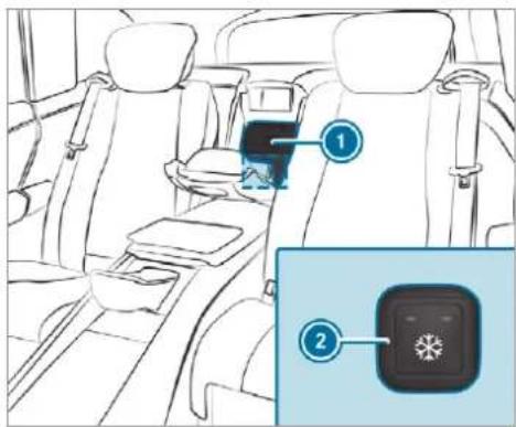 Mercedes-Benz GLS (2019) - Using the refrigerator box - 4