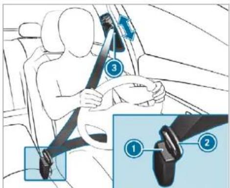 Mercedes-Benz GLS (2019) - Fastening and adjusting seat belts - 1