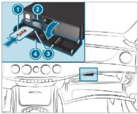 Mercedes-Benz GLS (2019) - Changing between Bluetooth ^® telephony and car telephony via Bluetooth ^® profile SAP - 1