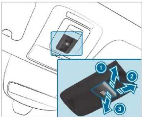 Mercedes-Benz GLS (2019) - Opening and closing the roller sunblind - 1