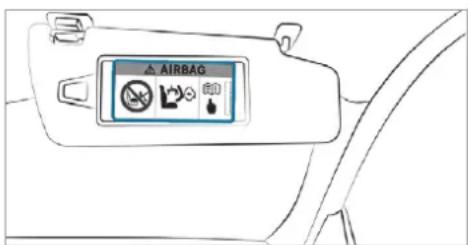 Mercedes-Benz GLS (2019) - Notes on rearward-facing and forward-facing child restraint systems on the front passenger seat - 2