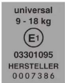 Mercedes-Benz GLS (2019) - Approval categories in accordance with UN-R44 - 1