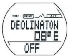 TIME COMP ALTI DEOLINATION DB°E OFF