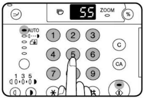 55 ZOOM AUTO 1 2 3 4 5 6 7 9 1 3 5 0,0,0