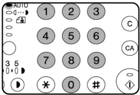 AUTO 1 2 3 4 5 6 7 8 9 * 0 # C CA 3 5 0.0 I