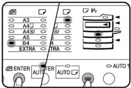 A3 A4 A5 B4 EXTRA 8V ENTER AUTO AUTO AUTO %