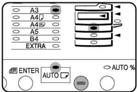 A3 A4 A4 A5 B4 EXTRA ENTER AUTO %