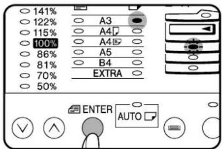 141% 122% 115% 100% 86% 81% 70% 50% A3 A4 A4 A5 B4 EXTRA ENTER AUTO