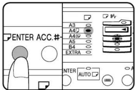 ENTER ACC.# A3 A4 A4 A5 B4 EXTRA ENTER AUTO